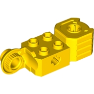 Lego kostka (kostička) 2x2, s dírou (s otvorem), ruka, pěst, otočný kloub, žlutá (4218234)